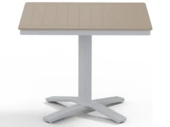 Telescope Casual Marine Grade Polymer 36'' Square Dining Table With Umbrella Hole -Patio Vibe Store TCT1102X2011 zm