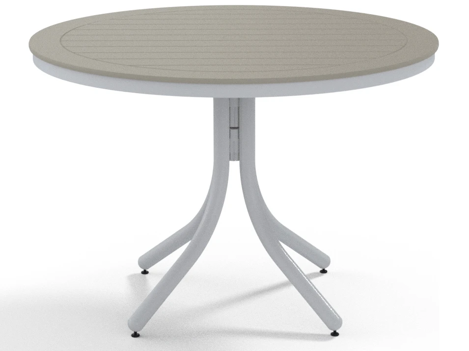 Telescope Casual Marine Grade Polymer 42'' Round Dining Height Table With Umbrella Hole 4 Telescope Casual Marine Grade Polymer 42'' Round Dining Height Table With Umbrella Hole - Image 4