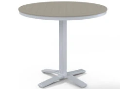 Telescope Casual Marine Grade Polymer 42'' Round Pedestal Counter Height Table With Umbrella Hole