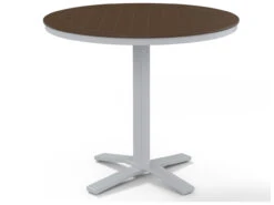 Telescope Casual Marine Grade Polymer 42'' Round Pedestal Counter Height Table With Umbrella Hole -Patio Vibe Store TCT1203X205 zm