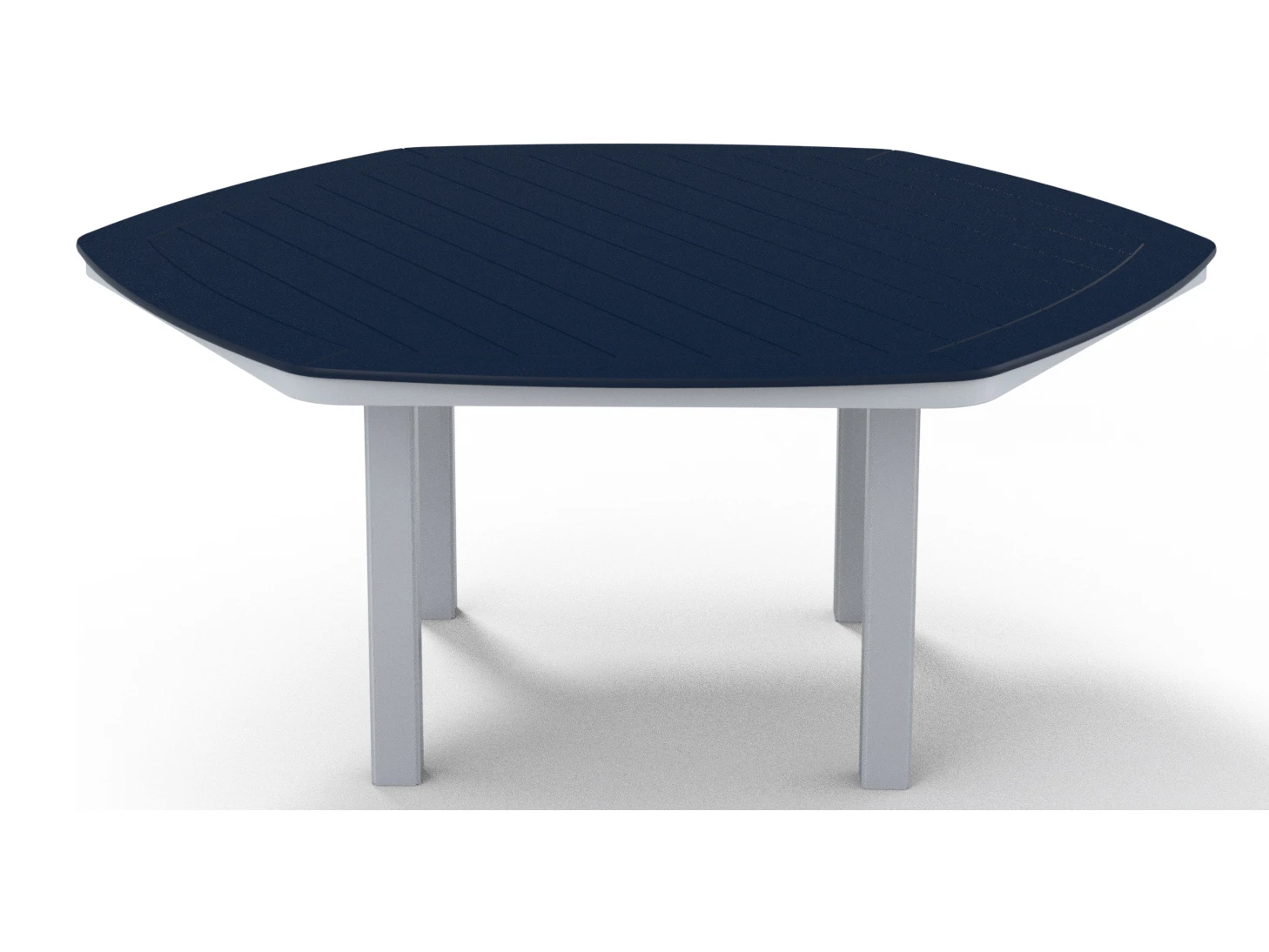 Telescope Casual Marine Grade Polymer 62'' Hexagon Dining Height Table With Umbrella Hole 2 Telescope Casual Marine Grade Polymer 62'' Hexagon Dining Height Table With Umbrella Hole - Image 2