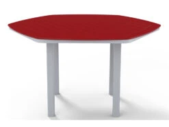 Telescope Casual Marine Grade Polymer 62'' Hexagon Counter Height Table With Umbrella Hole -Patio Vibe Store TCTM003M005 zm