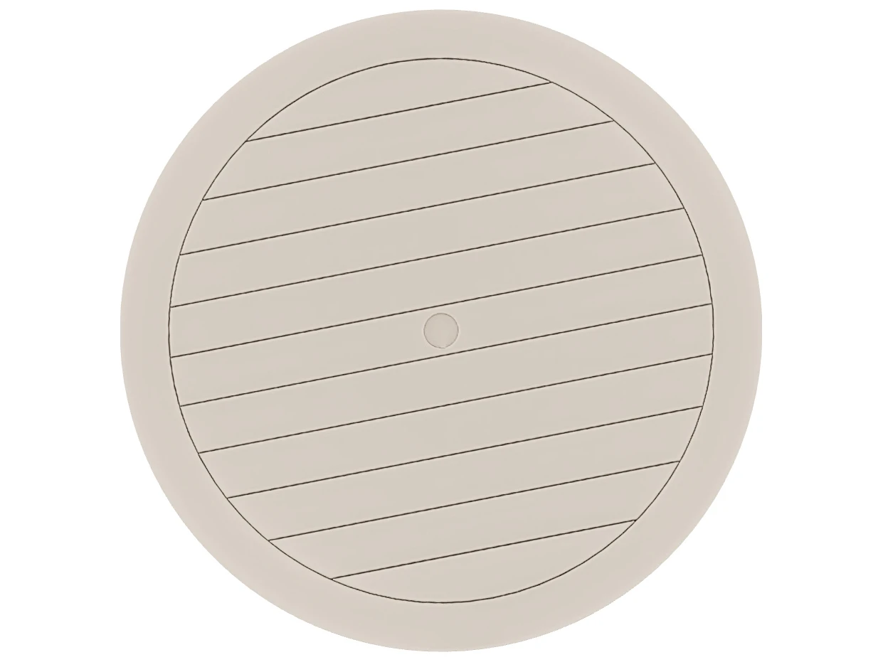 Telescope Casual Marine Grade Polymer 64'' Round Counter Height Table With Umbrella Hole 2 Telescope Casual Marine Grade Polymer 64'' Round Counter Height Table With Umbrella Hole - Image 2