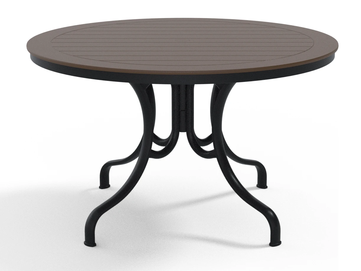 Telescope Casual Marine Grade Polymer 48'' Round Deluxe Dining Height Table With Umbrella Hole 3 Telescope Casual Marine Grade Polymer 48'' Round Deluxe Dining Height Table With Umbrella Hole - Image 3