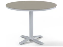 Telescope Casual Marine Grade Polymer 48'' Round Pedestal Counter Height Table With Umbrella Hole