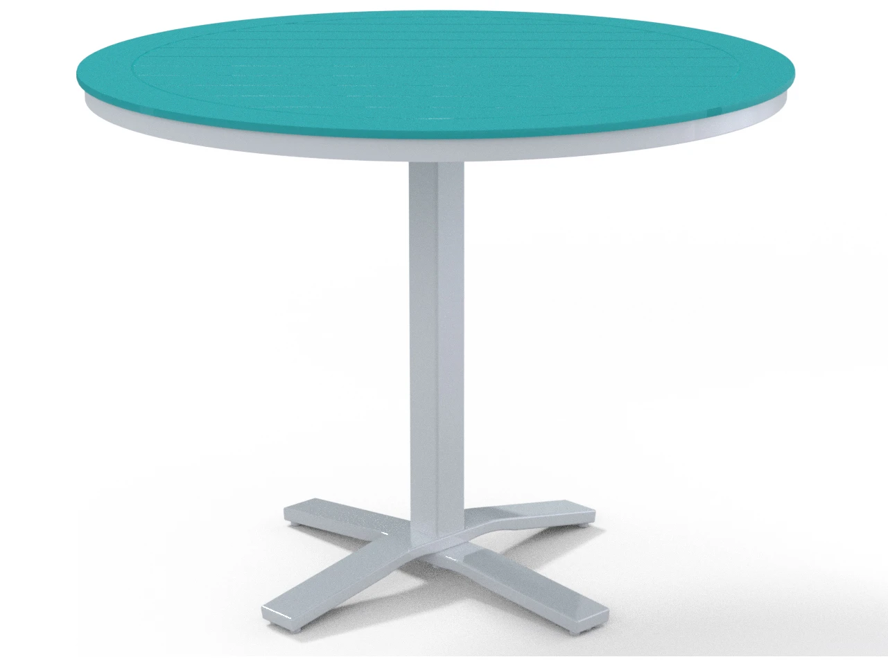 Telescope Casual Marine Grade Polymer 48'' Round Pedestal Counter Height Table With Umbrella Hole 2 Telescope Casual Marine Grade Polymer 48'' Round Pedestal Counter Height Table With Umbrella Hole - Image 2