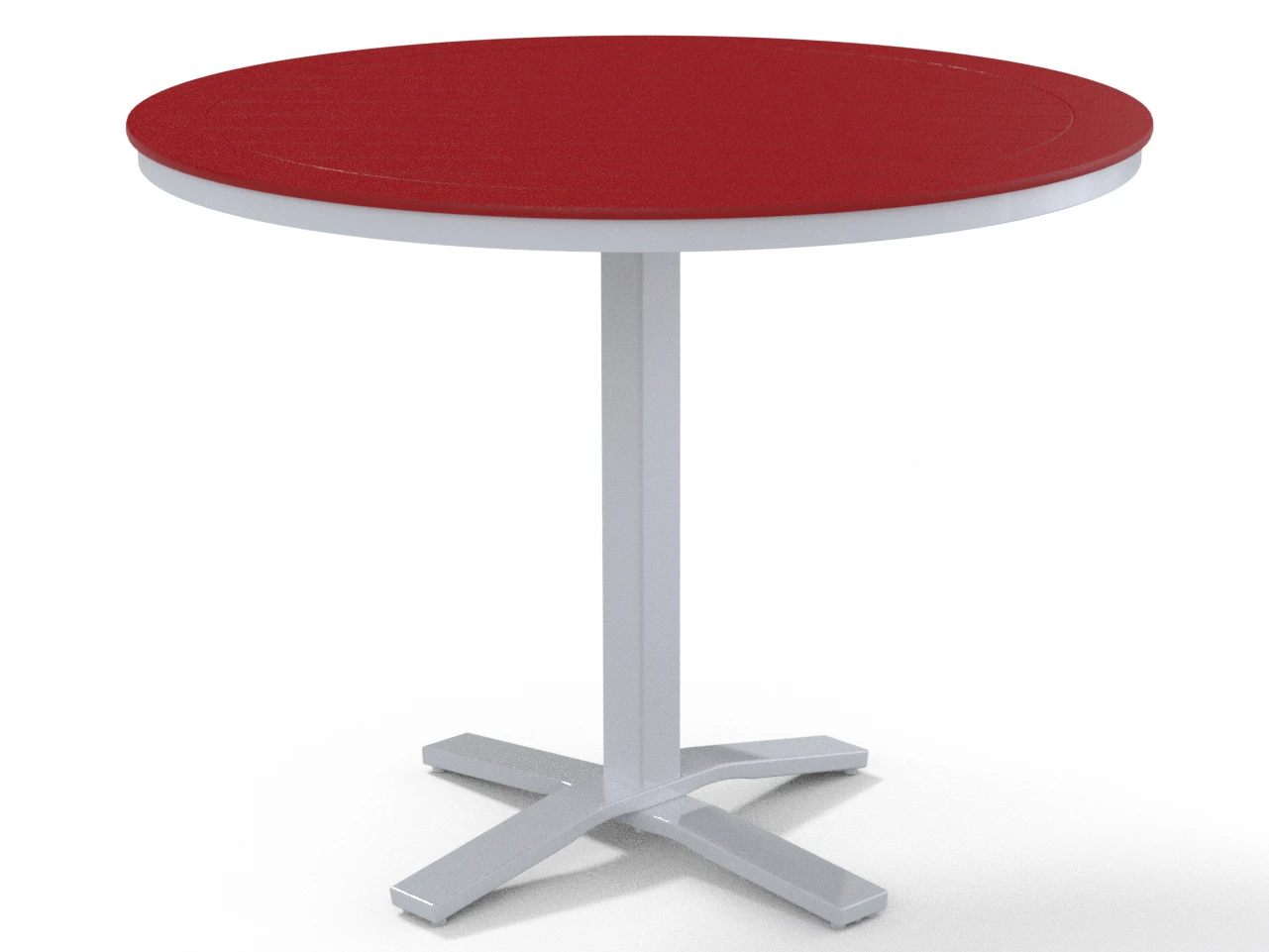 Telescope Casual Marine Grade Polymer 48'' Round Pedestal Counter Height Table With Umbrella Hole 3 Telescope Casual Marine Grade Polymer 48'' Round Pedestal Counter Height Table With Umbrella Hole - Image 3