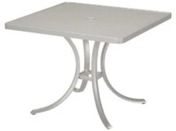 Tropitone Boulevard Aluminum 36'' Square Dining Table With Umbrella Hole -Patio Vibe Store TP1876SBU1 zm