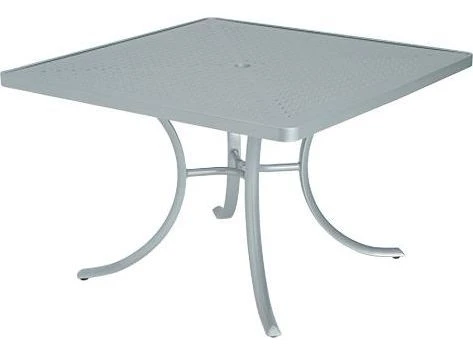 Tropitone Boulevard Aluminum 42'' Square Dining Table With Umbrella Hole 4 Tropitone Boulevard Aluminum 42'' Square Dining Table With Umbrella Hole - Image 4