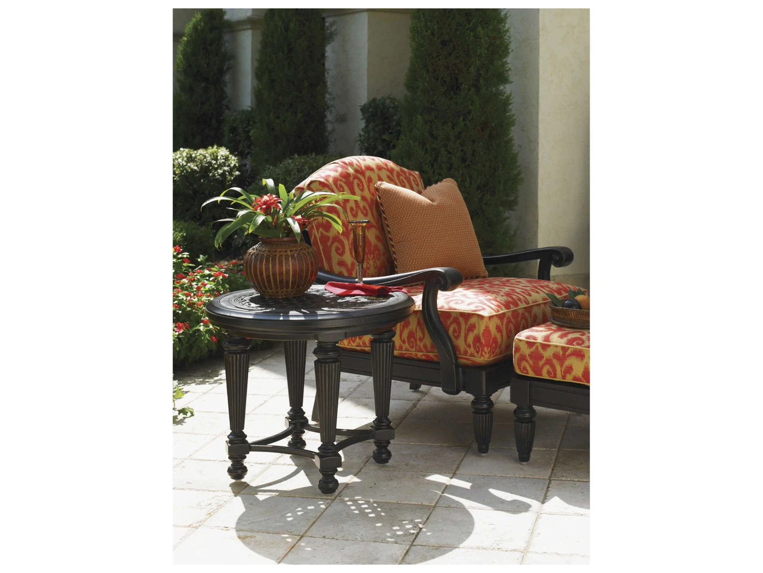 Tommy Bahama Outdoor Kingstown Sedona Cast Aluminum 27'' Round End Table 2 Tommy Bahama Outdoor Kingstown Sedona Cast Aluminum 27'' Round End Table - Image 2