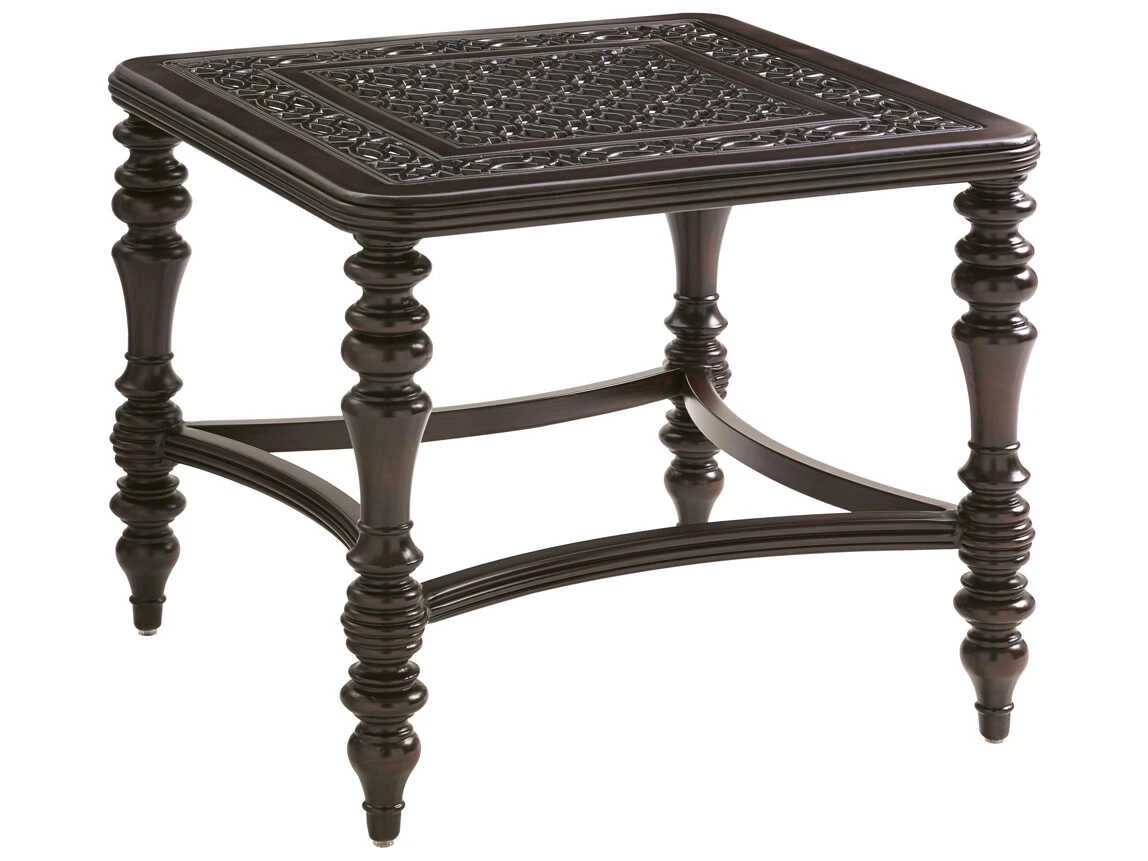 Tommy Bahama Outdoor Black Sands Cast Aluminum 28.75'' Square End Table 4 Tommy Bahama Outdoor Black Sands Cast Aluminum 28.75'' Square End Table - Image 4