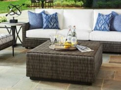 Tommy Bahama Outdoor Cypress Point Ocean Terrace Aluminum 25 Round Side Table With Weatherstone Top -Patio Vibe Store TRCYPRSSPNTLNGSET131 zm