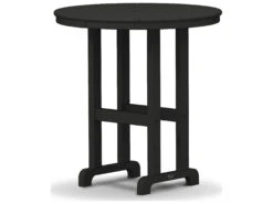 Patio Vibe Store 23 Trex® Outdoor Furniture™ Monterey Bay Recycled Plastic 35'' Round Counter Table With Umbrella Hole