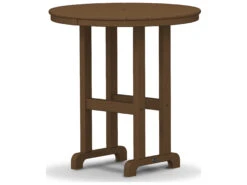 Trex® Outdoor Furniture™ Monterey Bay Recycled Plastic 35'' Round Counter Table With Umbrella Hole -Patio Vibe Store TRXTXRRT2366 zm