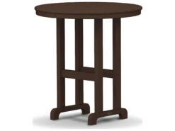 Trex® Outdoor Furniture™ Monterey Bay Recycled Plastic 35'' Round Counter Table With Umbrella Hole -Patio Vibe Store TRXTXRRT2367 zm