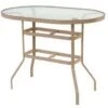 Windward Design Group Glass Top Aluminum 54''W X 36''D Round Balcony Table