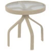 Windward Design Group Glass Top Aluminum 18 Round Side Table