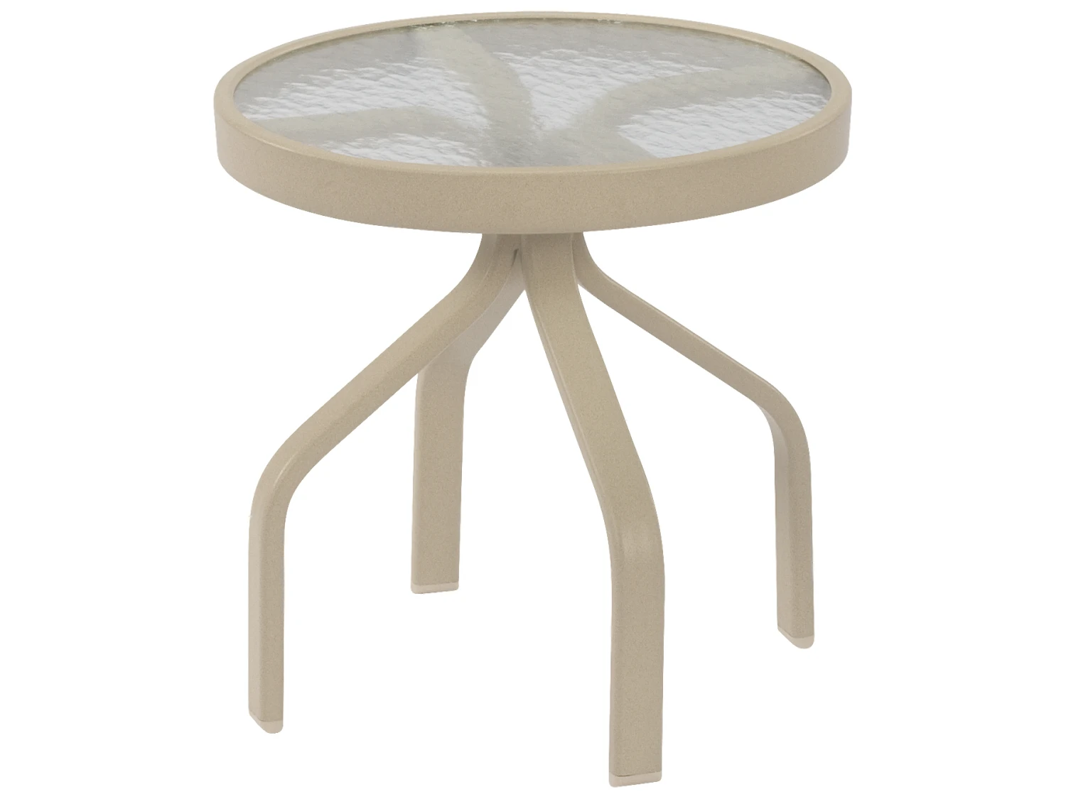 Windward Design Group Glass Top Aluminum 18 Round Side Table 1 Windward Design Group Glass Top Aluminum 18 Round Side Table
