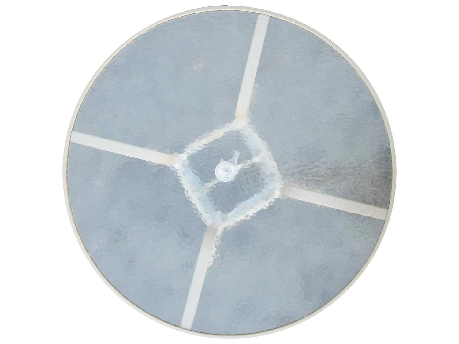 Windward Design Group Glass Top Aluminum 18 Round Side Table 2 Windward Design Group Glass Top Aluminum 18 Round Side Table - Image 2