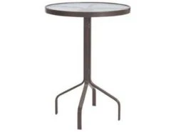 Windward Design Group Glass Top Aluminum 30 Round Balcony Table