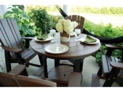 Wildridge Heritage Recycled Plastic 48'' Round Counter Table With Umbrella Hole