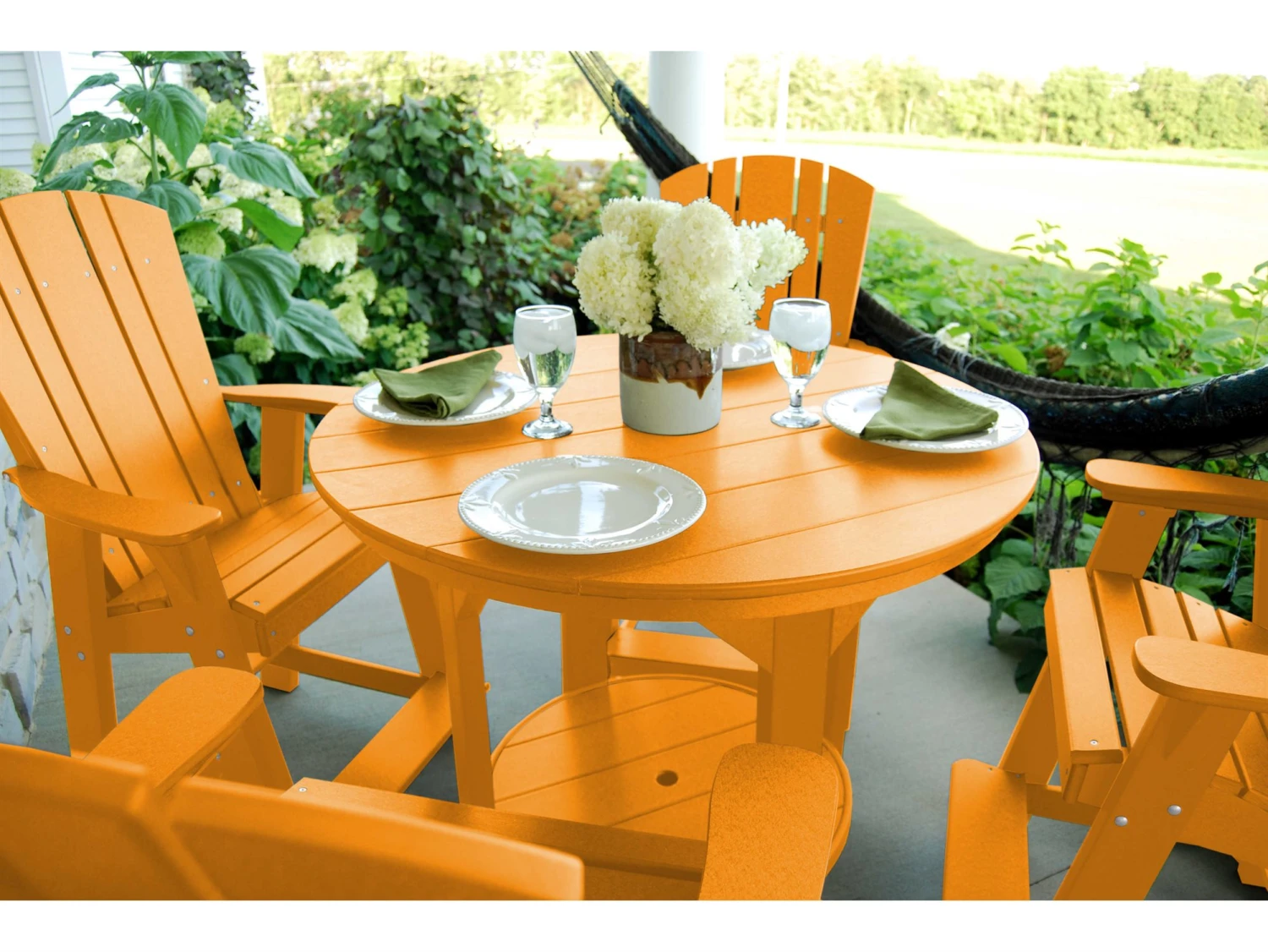 Wildridge Heritage Recycled Plastic 48'' Round Counter Table With Umbrella Hole 4 Wildridge Heritage Recycled Plastic 48'' Round Counter Table With Umbrella Hole - Image 4