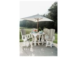 Wildridge Heritage Recycled Plastic 48'' Round Counter Table With Umbrella Hole 22 Wildridge Heritage Recycled Plastic 48'' Round Counter Table With Umbrella Hole -Patio Vibe Store WLRHRTGECNTRSET21 zm