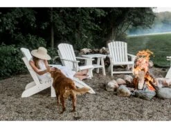 Wildridge Heritage Recycled Plastic Two Tier 23''W X 17''D Rectangular End Table -Patio Vibe Store WLRHRTGELNGSET191 zm