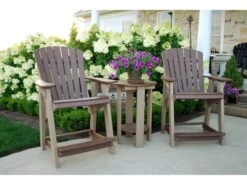 Patio Vibe Store 39 Wildridge Heritage Recycled Plastic 20'' Round Counter Table