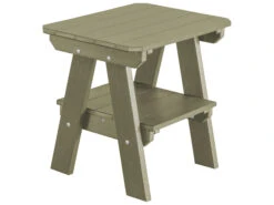 Wildridge Heritage Recycled Plastic Two Tier 23''W X 17''D Rectangular End Table -Patio Vibe Store WLRLCC12011 zm