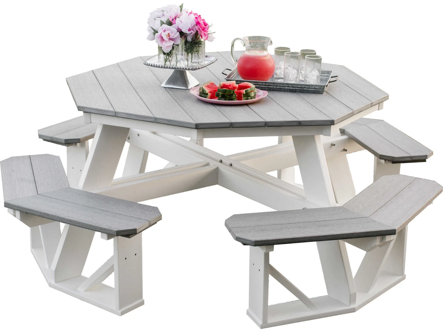 Wildridge Heritage Recycled Plastic 55'' Octagon Picnic Table 1 Wildridge Heritage Recycled Plastic 55'' Octagon Picnic Table