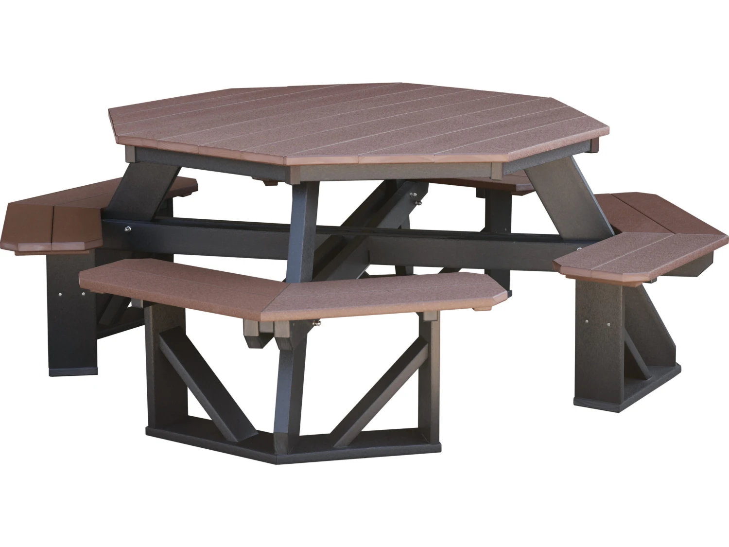 Wildridge Heritage Recycled Plastic 55'' Octagon Picnic Table 2 Wildridge Heritage Recycled Plastic 55'' Octagon Picnic Table - Image 2