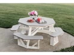 Wildridge Heritage Recycled Plastic 55'' Octagon Picnic Table 8 Wildridge Heritage Recycled Plastic 55'' Octagon Picnic Table -Patio Vibe Store WLRLCC1643 zm