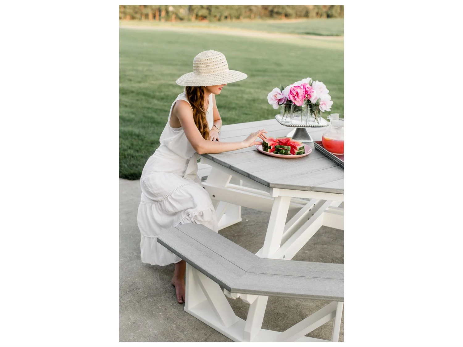 Wildridge Heritage Recycled Plastic 55'' Octagon Picnic Table 5 Wildridge Heritage Recycled Plastic 55'' Octagon Picnic Table - Image 5