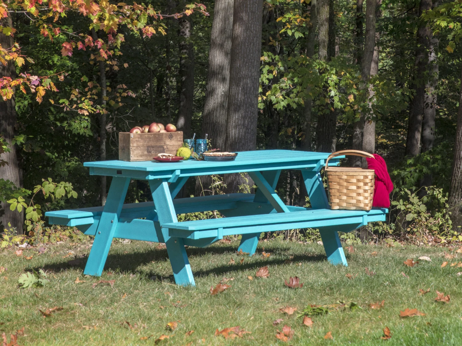 Wildridge Heritage Recycled Plastic 72''W X 60''D Rectangular Picnic Table With Benches 2 Wildridge Heritage Recycled Plastic 72''W X 60''D Rectangular Picnic Table With Benches - Image 2