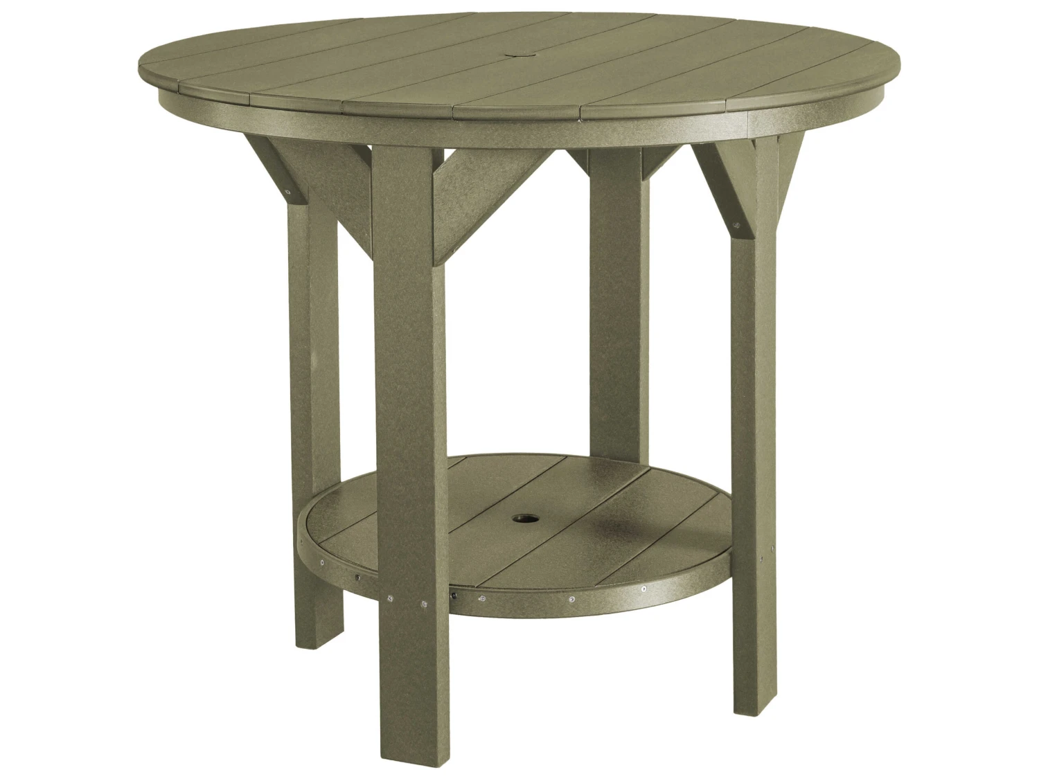 Wildridge Heritage Recycled Plastic 48'' Round Counter Table With Umbrella Hole 18 Wildridge Heritage Recycled Plastic 48'' Round Counter Table With Umbrella Hole - Image 18