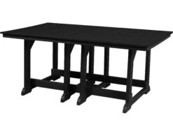 Wildridge Heritage Recycled Plastic 72''W X 44''D Rectangular Dining Table With Umbrella Hole -Patio Vibe Store WLRLCC1892 zm