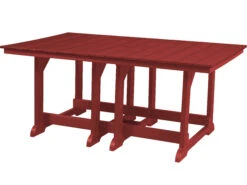 Wildridge Heritage Recycled Plastic 72''W X 44''D Rectangular Dining Table With Umbrella Hole -Patio Vibe Store WLRLCC1896 zm