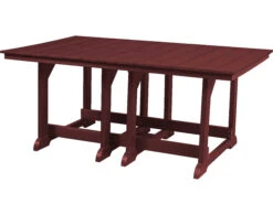 Wildridge Heritage Recycled Plastic 72''W X 44''D Rectangular Dining Table With Umbrella Hole -Patio Vibe Store WLRLCC1898 zm