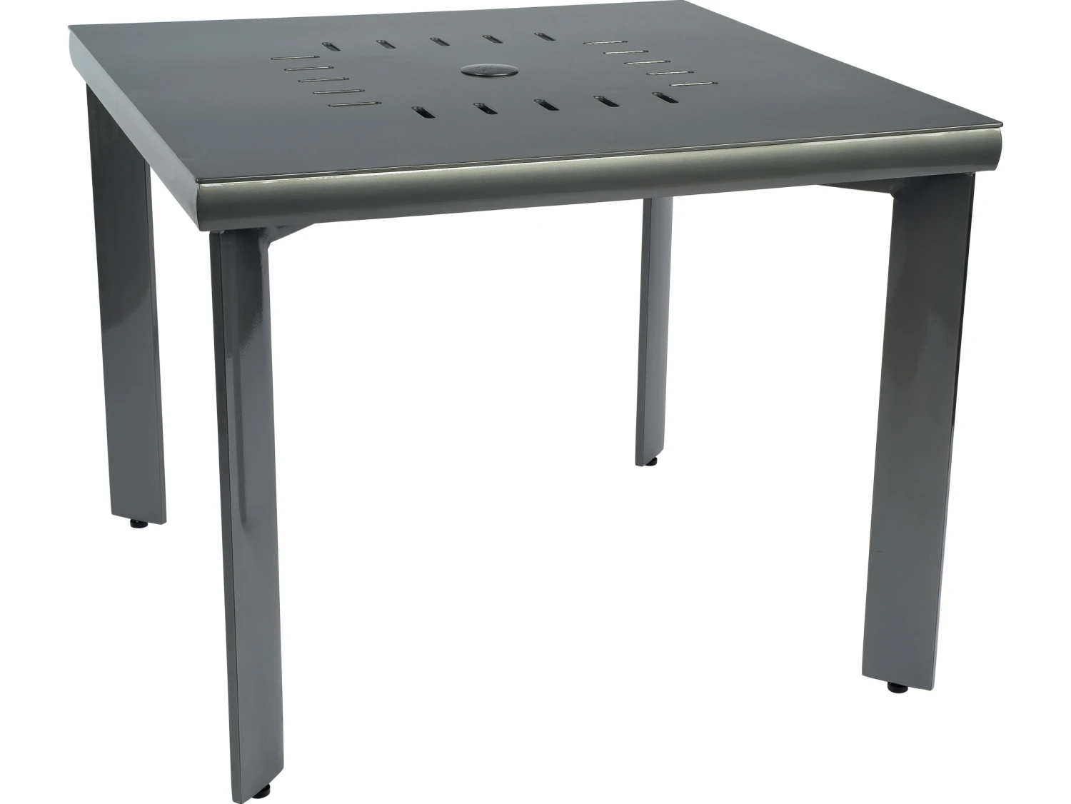 Woodard Metropolis Aluminum 36'' Square Dining Table With Umbrella Hole 3 Woodard Metropolis Aluminum 36'' Square Dining Table With Umbrella Hole - Image 3
