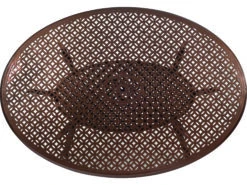 Woodard Casa Cast Aluminum 98''W X 70''D Oval Dining Table With Umbrella Hole 5 Woodard Casa Cast Aluminum 98''W X 70''D Oval Dining Table With Umbrella Hole -Patio Vibe Store WR3Y07772 zm