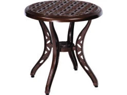 Woodard Casa Cast Aluminum 22'' Round End Table 10 Woodard Casa Cast Aluminum 22'' Round End Table -Patio Vibe Store WR3Y22BT1 zm