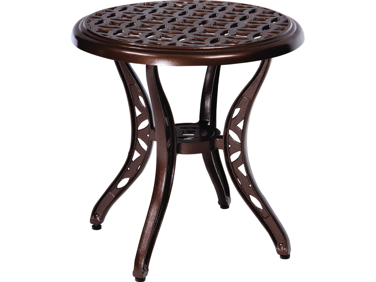 Woodard Casa Cast Aluminum 22'' Round End Table 5 Woodard Casa Cast Aluminum 22'' Round End Table - Image 5
