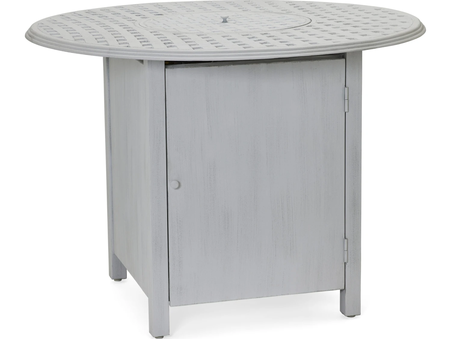 Woodard Thatch Cast Aluminum 60'' Round Counter Height Fire Pit Table 1 Woodard Thatch Cast Aluminum 60'' Round Counter Height Fire Pit Table