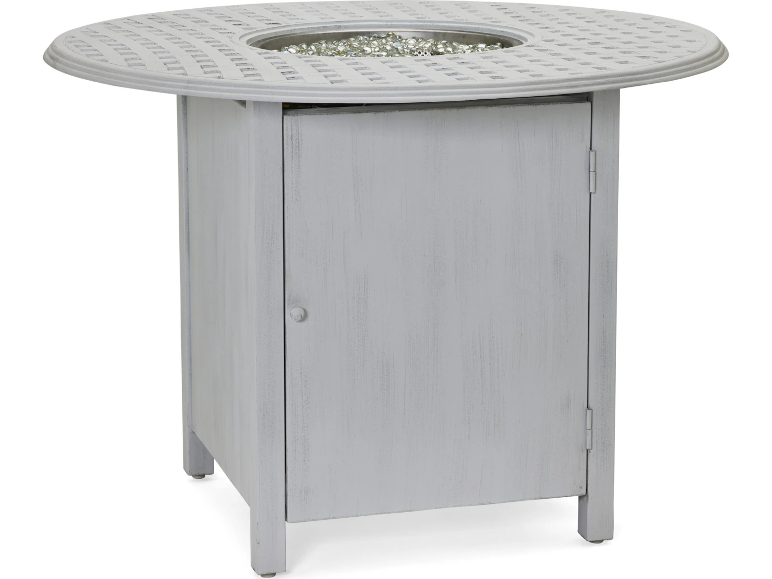 Woodard Thatch Cast Aluminum 60'' Round Counter Height Fire Pit Table 2 Woodard Thatch Cast Aluminum 60'' Round Counter Height Fire Pit Table - Image 2