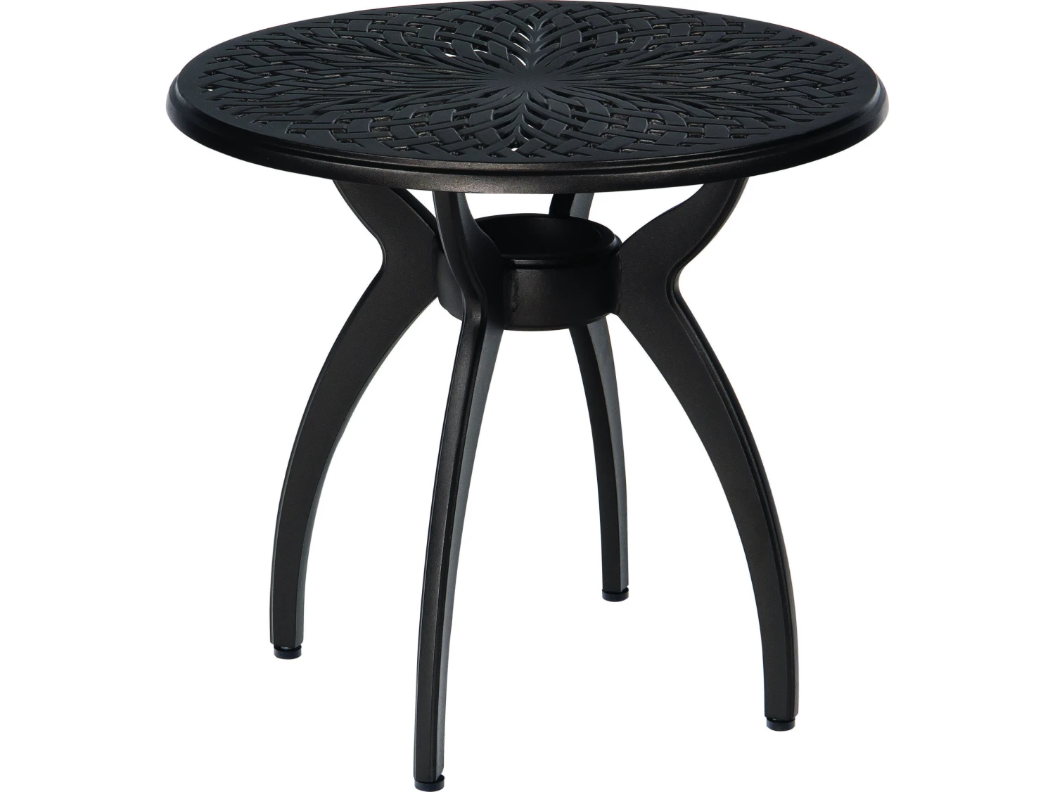 Woodard Apollo Cast Aluminum 24'' Round End Table 4 Woodard Apollo Cast Aluminum 24'' Round End Table - Image 4