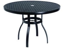 Woodard Aluminum Deluxe 42'' Round Lattice Top Table With Umbrella Hole