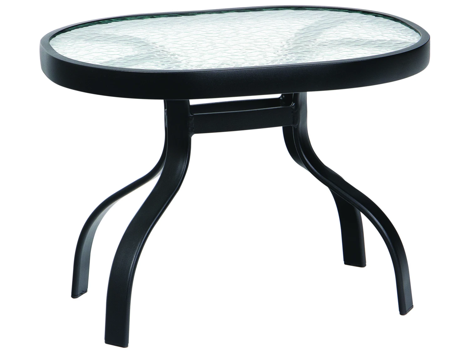 Woodard Aluminum Deluxe 24''W X 19''D Rectangular Obscure Glass Top End Table 2 Woodard Aluminum Deluxe 24''W X 19''D Rectangular Obscure Glass Top End Table - Image 2