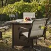 Woodard Solid Cast 42'' Aluminum Square Counter Fire Pit Table