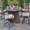 Woodard Thatch Aluminum 48'' Round Fire Pit Table